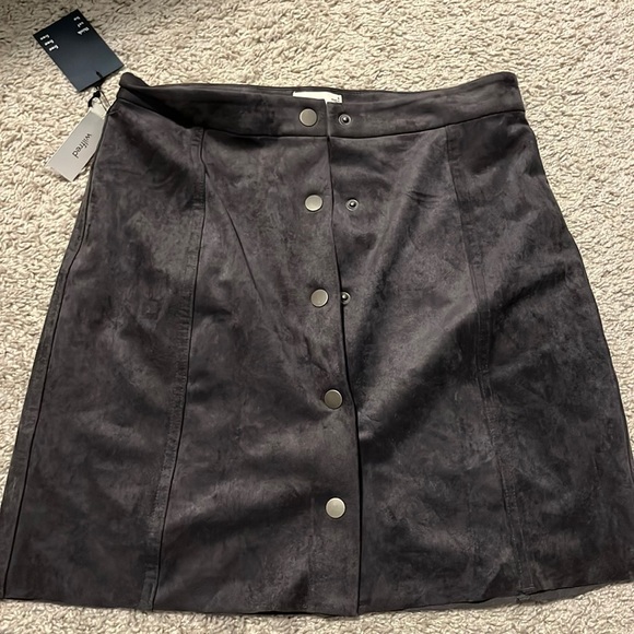 Charcoal Skirt - Suede - Picture 1 of 3